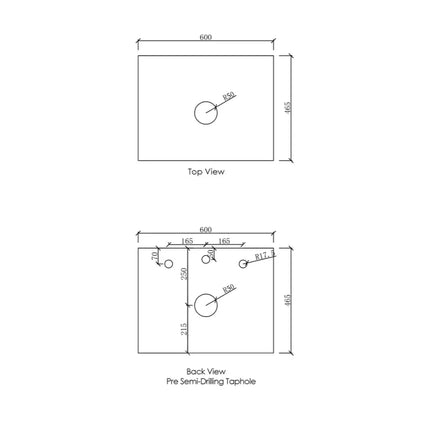 Otti Laguna Mark II Wall Hung Vanity Matte White 590X460X550