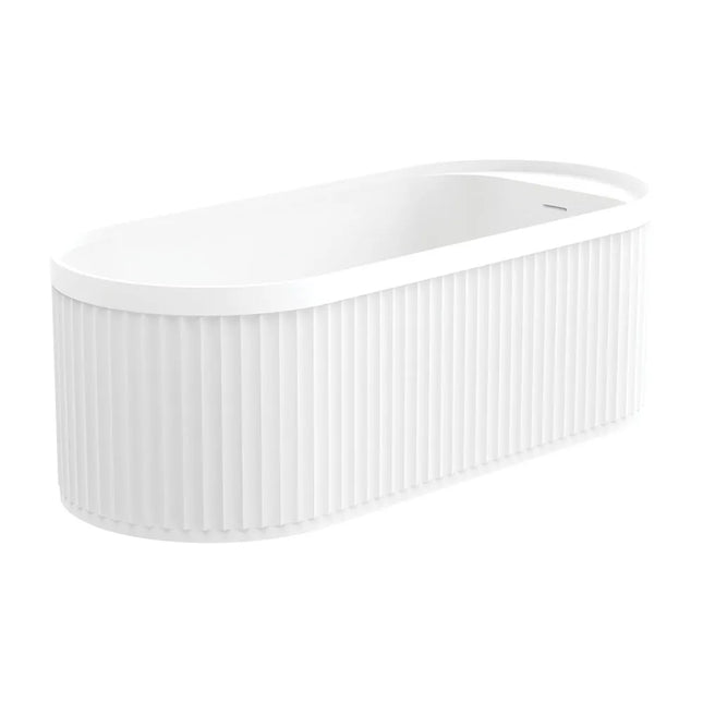Fienza Minka Solid Surface Freestanding Bath, 1700mm, Matte White