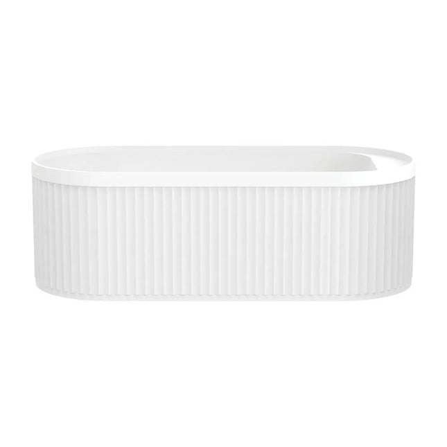 Fienza Minka Solid Surface Freestanding Bath, 1700mm, Matte White