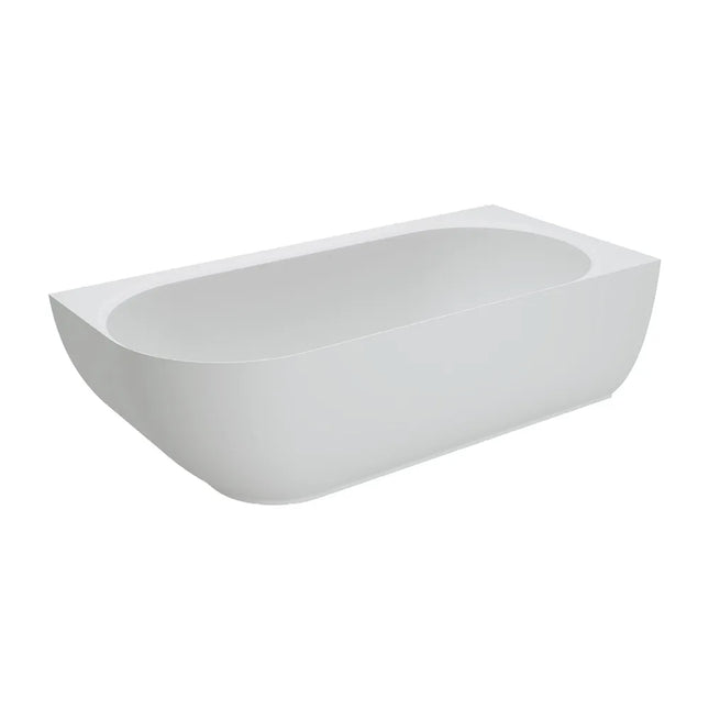 Fienza Matta Solid Surface Corner Bath, 1700mm, Matte White