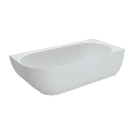 Fienza Matta Solid Surface Corner Bath, 1700mm, Matte White