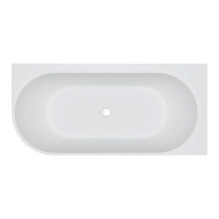 Fienza Matta Solid Surface Corner Bath, 1700mm, Matte White