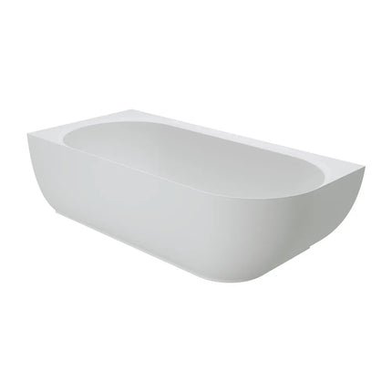 Fienza Matta Solid Surface Corner Bath, 1700mm, Matte White