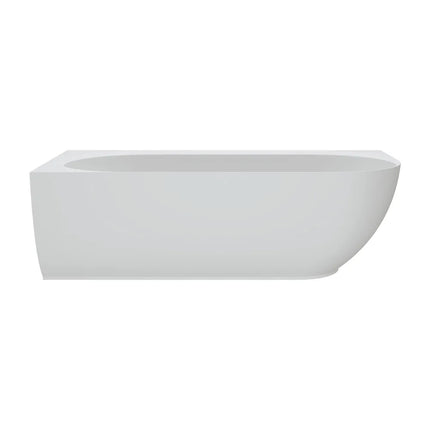Fienza Matta Solid Surface Corner Bath, 1700mm, Matte White