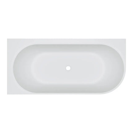 Fienza Matta Solid Surface Corner Bath, 1700mm, Matte White