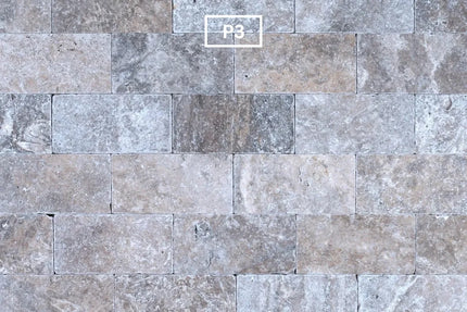 Outdoor Stone Silver Travertine Tumbled Cobblestones 100X100X30mm ∣ 200X100X30mm