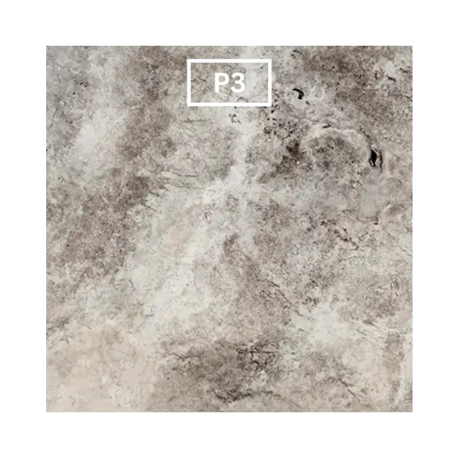 Outdoor Stone Silver Travertine Tumbled Tile 610X610X12mm