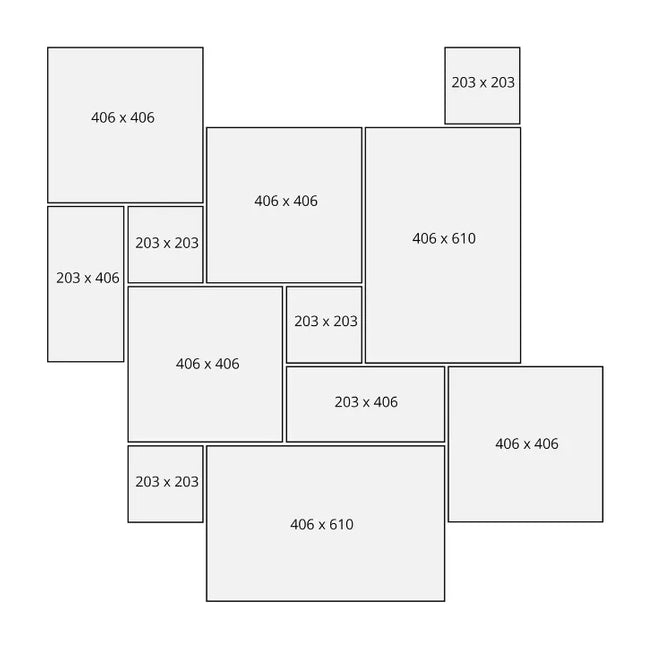 Outdoor Stone Premium Classic Travertine Unfilled & Tumbled Tile French Pattern 12mm