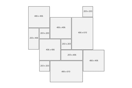 Outdoor Stone Premium Classic Travertine Unfilled & Tumbled Paver French Pattern 30mm