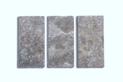 Outdoor Stone Silver Travertine Tumbled Cobblestones 100X100X30mm ∣ 200X100X30mm