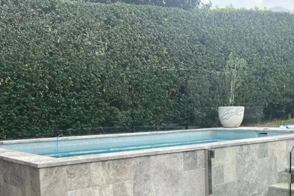 Outdoor Stone Silver Travertine Tumbled Pencil Round 610X406X30 ∣ 1220X406X30mm