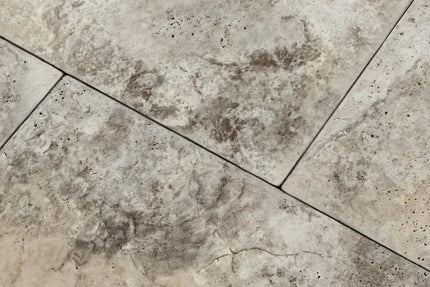 Outdoor Stone Silver Travertine Tumbled Tile 610X406X12mm