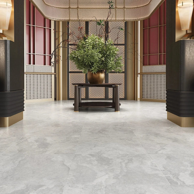 Travertine Look Summer Light Grey Smooth Grip ,