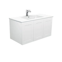 Fienza Mila Satin White 900 Shaker Front Wall-Hung Cabinet Left Drawer