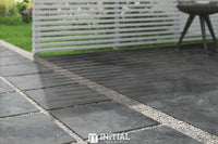 Outdoor Paver Travertine Look Tile Dark Grey 600X600X20 ,
