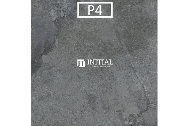 Outdoor Travertine Look Tile Dark Grey 600X600X10 Matt ,