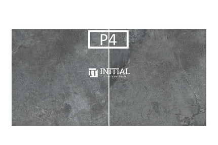 Outdoor Travertine Look Tile Dark Grey 600X600X10 Matt ,