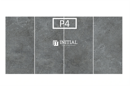 Outdoor Travertine Look Tile Dark Grey 600X1200X10 Matt ,