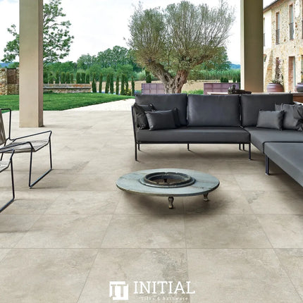 Outdoor Travertine Look Tile Ivory 600X600X10 Matt ,