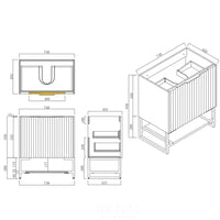 Neta White 750 Wall Hung Cabinet Single Drawer 740X460X550 ,