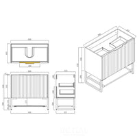 Neta White 900 Wall Hung Cabinet Single Drawer 890X460X550 ,
