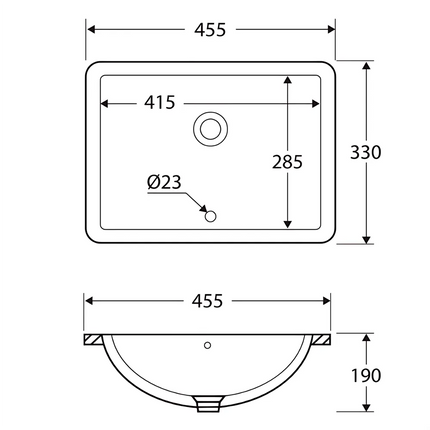 Fienza Sarah Gloss White Undermount Basin ,