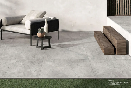 In/Out Stone Look Tudor Extra Grey Bullnose Pencil Edge 400X600X20