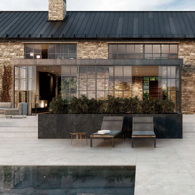 In/Out Stone Look Tudor Extra Silver Bullnose Pencil Edge 400X600X20