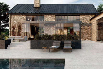 In/Out Stone Look Tudor Extra Silver Bullnose Pencil Edge 400X600X20