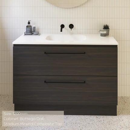 Timberline Nevada Plus Vanity Floor Standing with Ceramic/Mineral Composite Top 600-1800mm