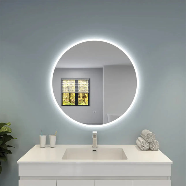 Diana Round LED Backlit Mirror With Acrylic Strip