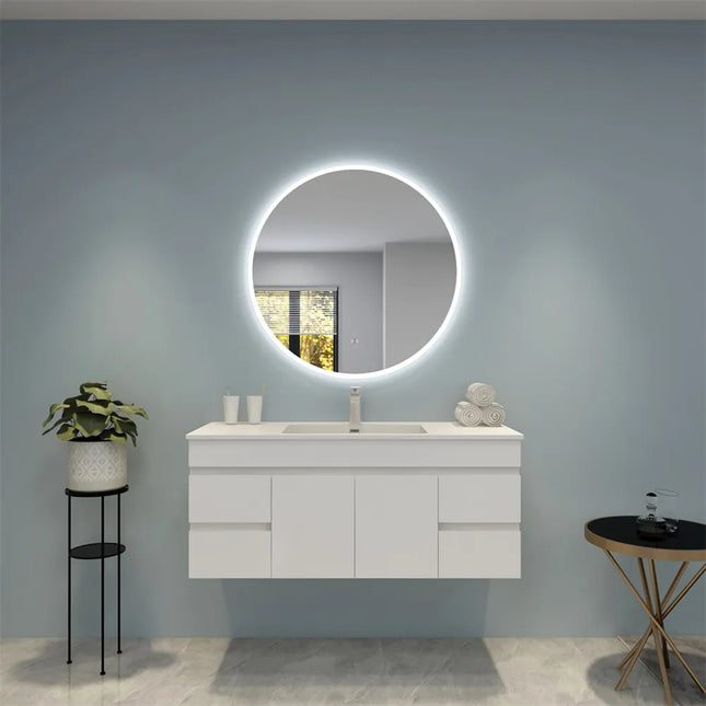 Diana Round LED Backlit Mirror With Acrylic Strip