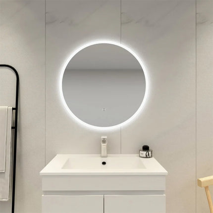 Diana Round LED Backlit Mirror With Acrylic Strip