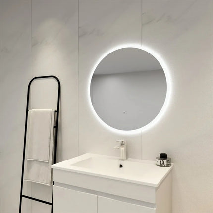 Diana Round LED Backlit Mirror With Acrylic Strip