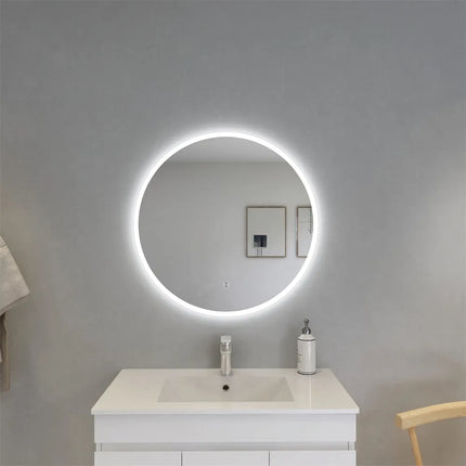 Diana Round LED Backlit Mirror With Acrylic Strip