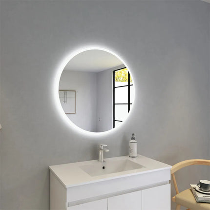 Diana Round LED Backlit Mirror With Acrylic Strip