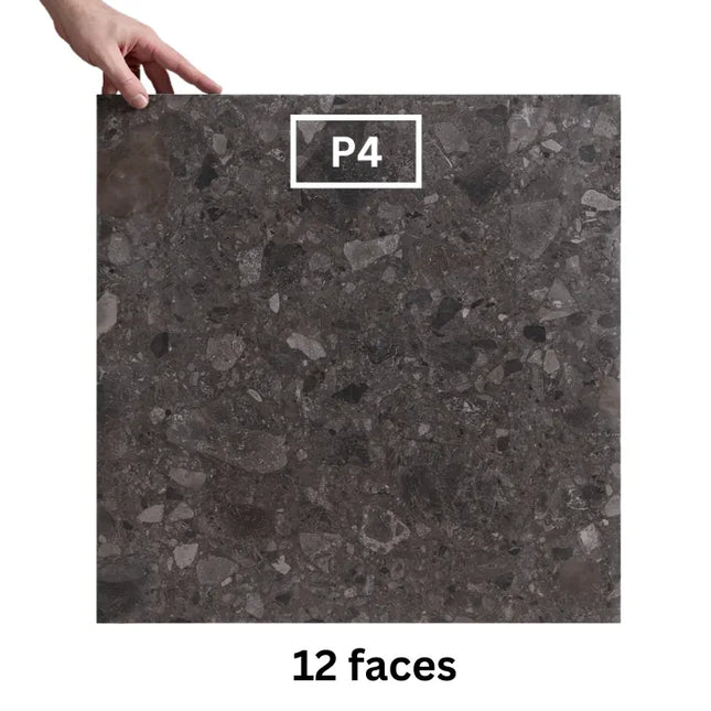 In/Out Terrazzo Look Tile Tassie Charcoal Porcelain 600X600