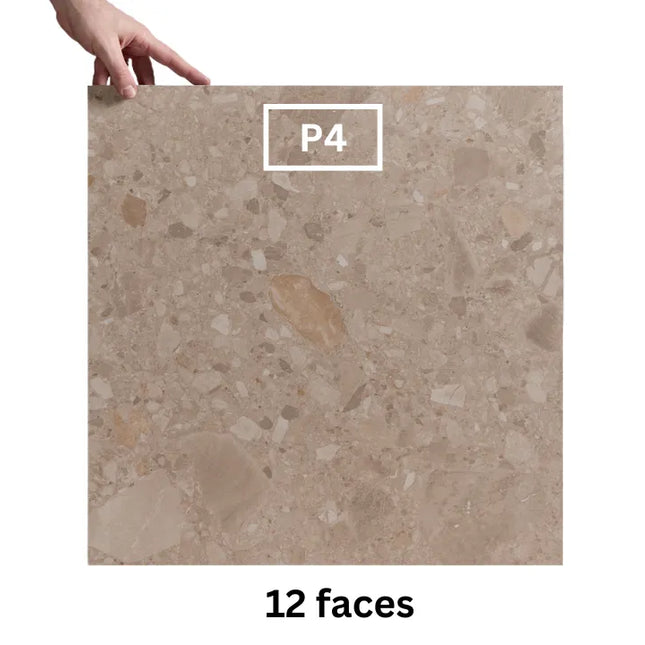 In/Out Terrazzo Look Tile Tassie Cream Porcelain 600X600