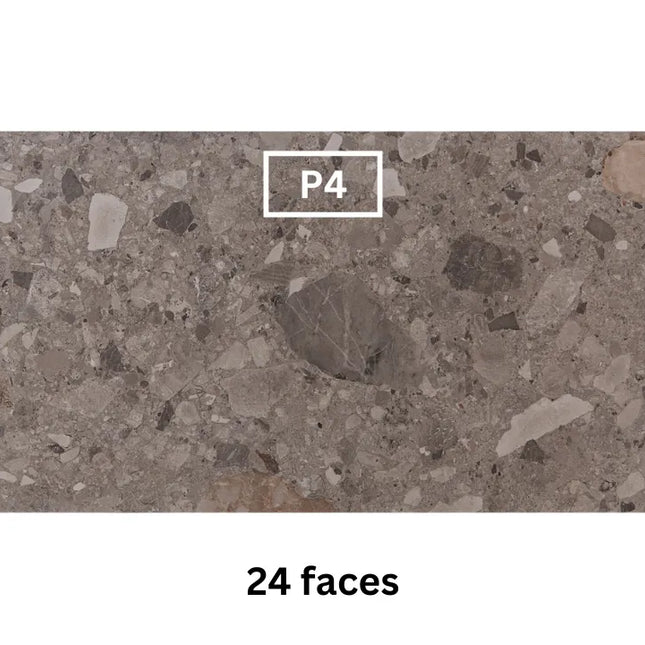 In/Out Terrazzo Look Tile Tassie Dark Grey Porcelain 300X600