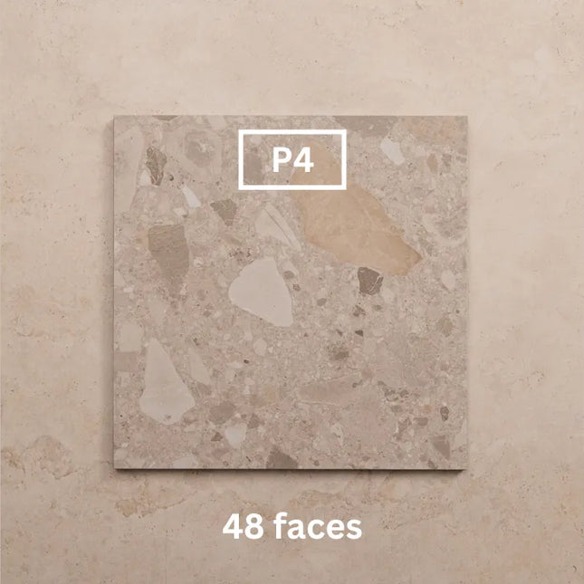 In/Out Terrazzo Look Tile Tassie Light Grey Porcelain 300X300