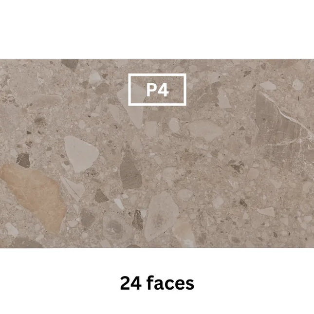 In/Out Terrazzo Look Tile Tassie Light Grey Porcelain 300X600