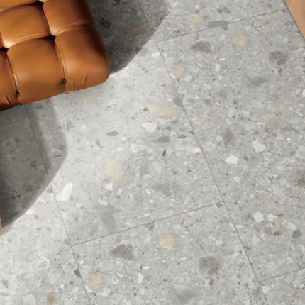 In/Out Terrazzo Look Tile Tassie Light Grey Porcelain 600X1200