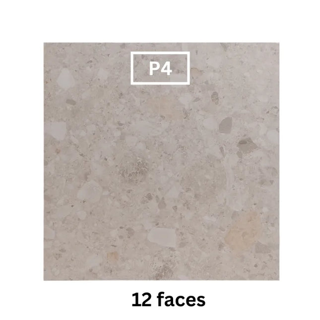 In/Out Terrazzo Look Tile Tassie White Porcelain 600X600