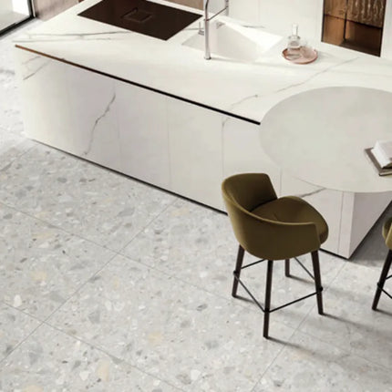 In/Out Terrazzo Look Tile Tassie White Porcelain 600X1200