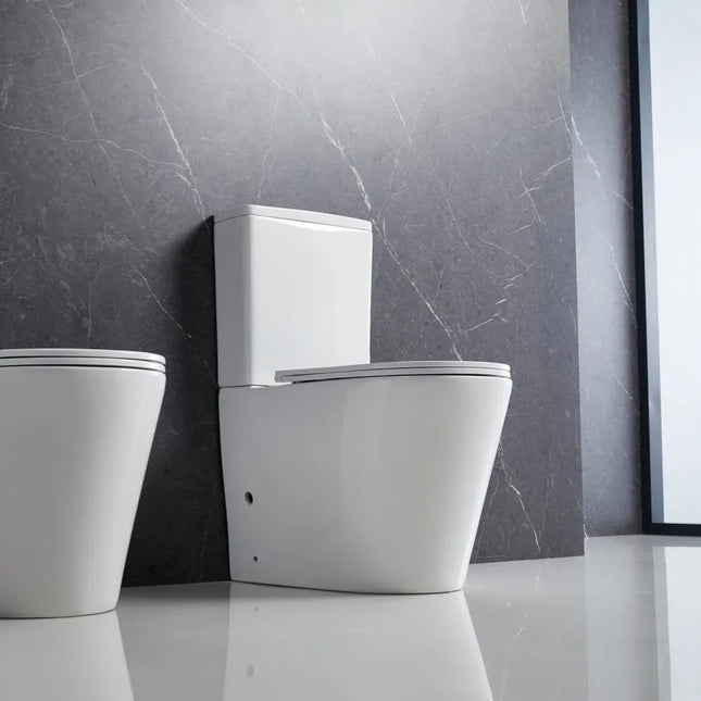 Fedora Tornado Flush Back to Wall Toilet Suite Gloss White 670X360X850