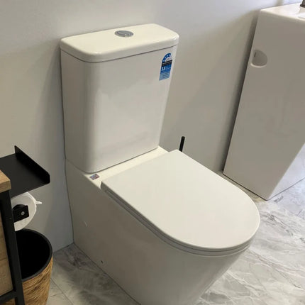 Fedora Tornado Flush Back to Wall Toilet Suite Gloss White 670X360X850