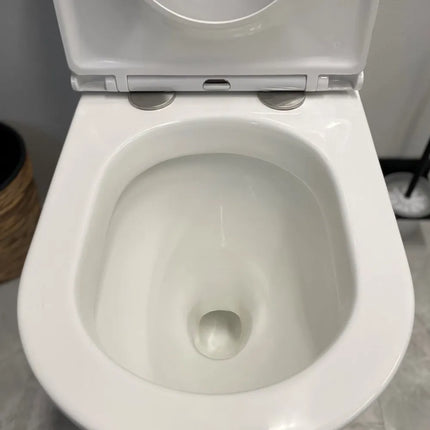 Fedora Rimless Back to Wall Toilet Suite Gloss White 670X360X850