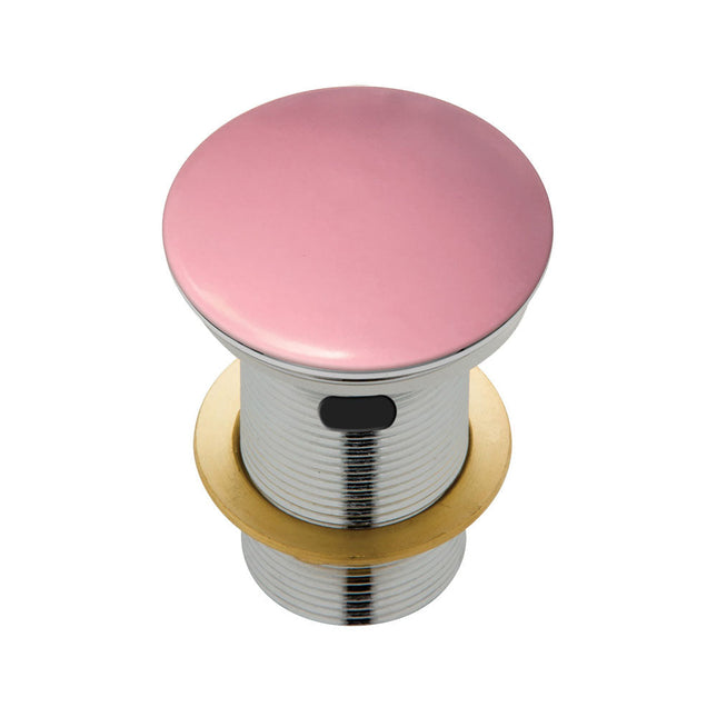 Fienza Ceramic Cap Pop Up Waste With Overflow, 32mm, Matte Pink , Default Title