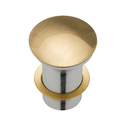 Fienza Metal Cap Pop Up Waste, No Overflow, 32mm, Gold ,