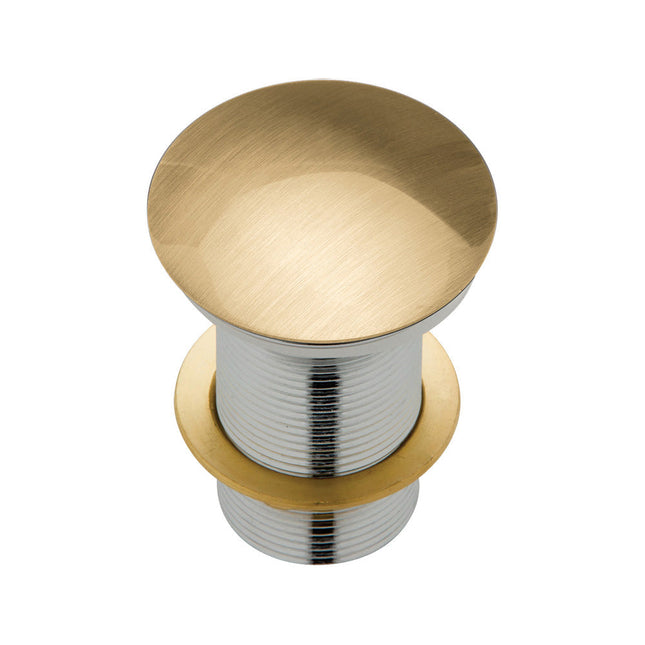 Fienza Metal Cap Pop Up Waste, No Overflow, 32mm, Gold ,